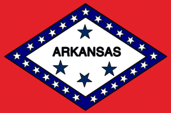 Arkansas flag denoting local kitchen designers