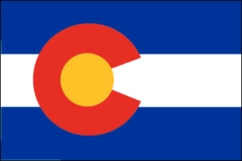 Colorado flag denoting local kitchen designers