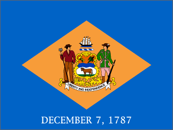 Delaware flag denoting local kitchen designers