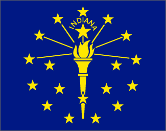 Indiana flag denoting local kitchen designers