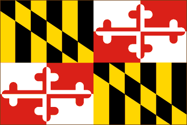 Maryland flag denoting local kitchen designers