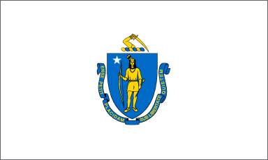 Massachusetts flag denoting local kitchen designers