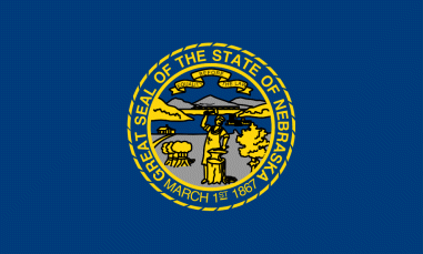 Nebraska flag denoting local kitchen designers