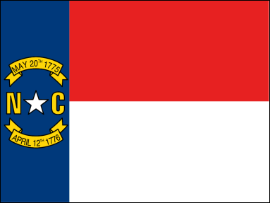 North Carolina flag denoting local kitchen designers