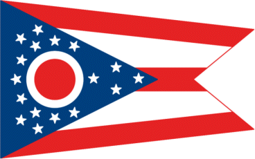 Ohio flag denoting local kitchen designers