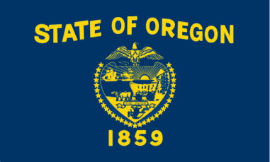 Oregon flag denoting local kitchen designers