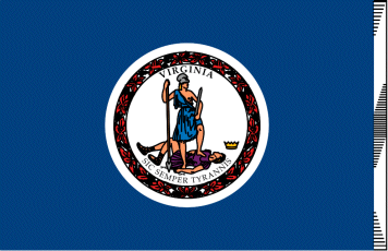 Virginia flag denoting local kitchen designers
