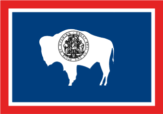 Wyoming flag denoting local kitchen designers